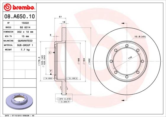 Breco BS 6014 - Тормозной диск autospares.lv