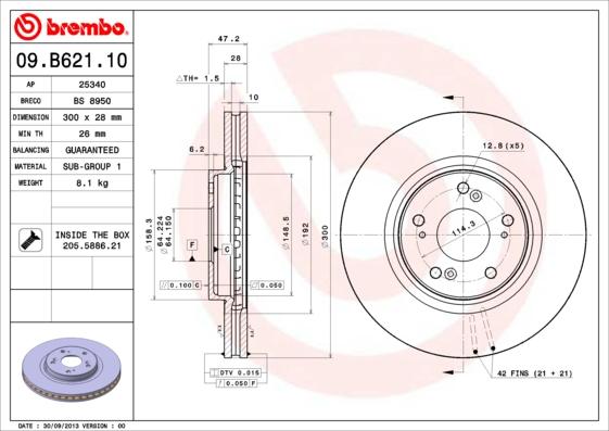 Breco BS 8950 - Тормозной диск autospares.lv