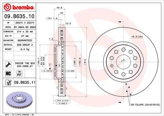 Breco BV 8984 - Тормозной диск autospares.lv