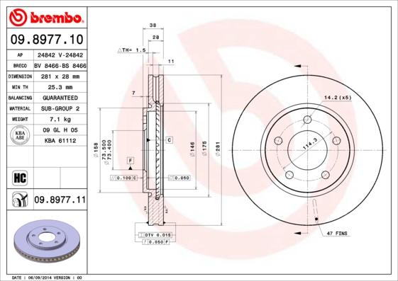 Breco BS 8466 - Тормозной диск autospares.lv