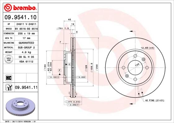 Breco BS 8516 - Тормозной диск autospares.lv