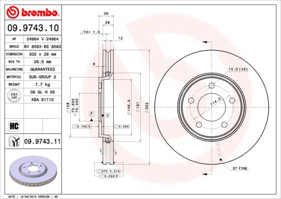 Breco BS 8583 - Тормозной диск autospares.lv