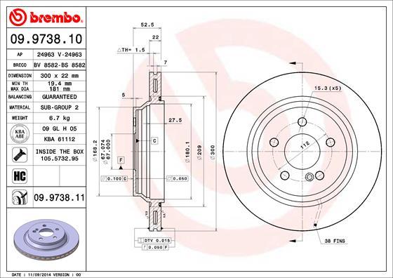 Breco BV 8582 - Тормозной диск autospares.lv