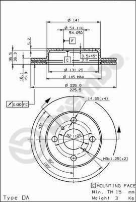 Breco BS 8098 - Тормозной диск autospares.lv