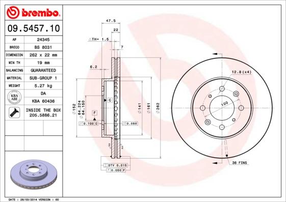 Breco BS 8031 - Тормозной диск autospares.lv