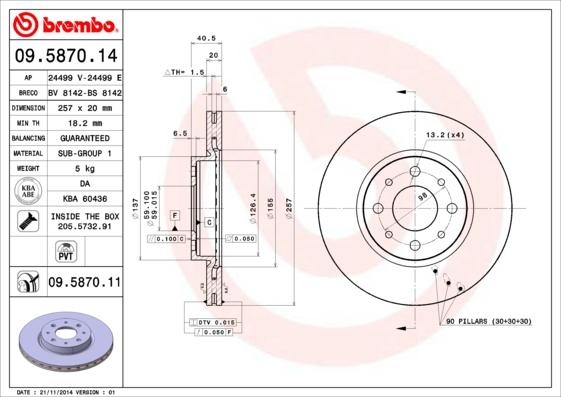 Breco BS 8142 - Тормозной диск autospares.lv