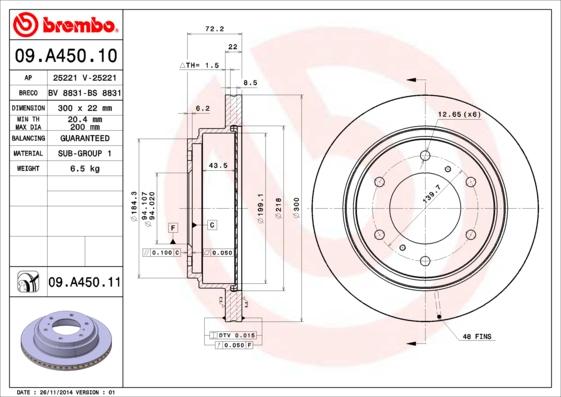 Breco BS 8831 - Тормозной диск autospares.lv