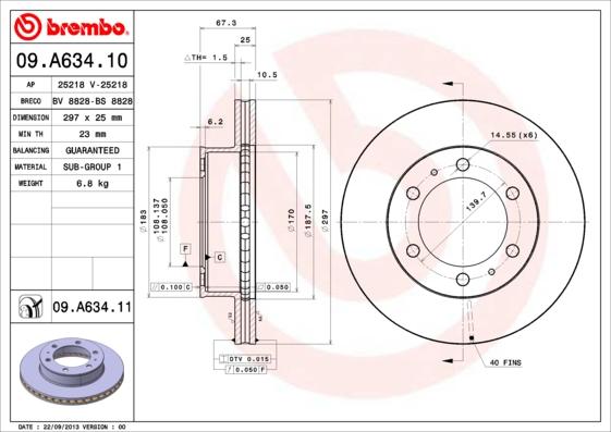 Breco BS 8828 - Тормозной диск autospares.lv
