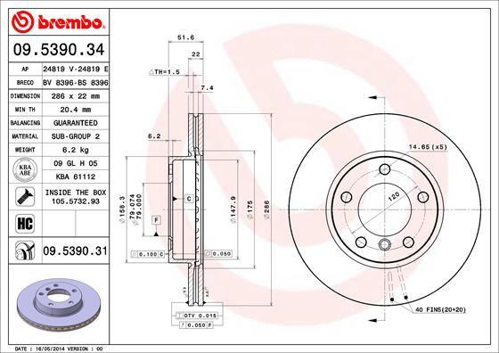 Breco BS 8396 - Тормозной диск autospares.lv