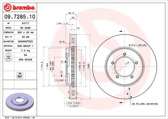 Breco BS 8296 - Тормозной диск autospares.lv