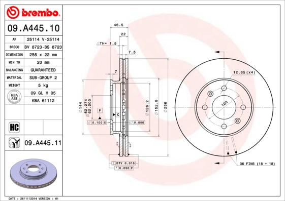 Breco BS 8723 - Тормозной диск autospares.lv