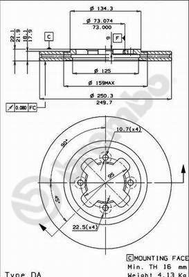 Breco BS 7904 - Тормозной диск autospares.lv