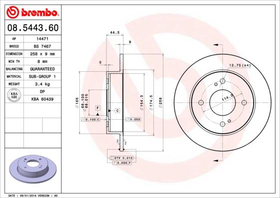 Breco BS 7467 - Тормозной диск autospares.lv