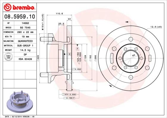 Breco BS 7545 - Тормозной диск autospares.lv