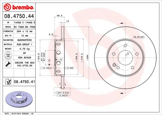 Breco BS 7566 - Тормозной диск autospares.lv