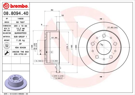 Breco BS 7607 - Тормозной диск autospares.lv