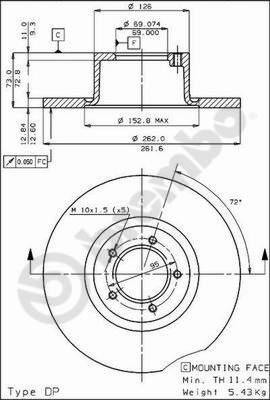 Breco BS 7197 - Тормозной диск autospares.lv