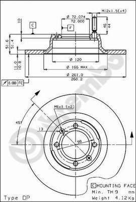 Breco BS 7156 - Тормозной диск autospares.lv