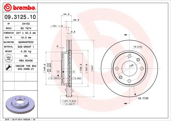 Breco BS 7874 - Тормозной диск autospares.lv