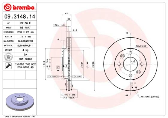 Breco BS 7877 - Тормозной диск autospares.lv