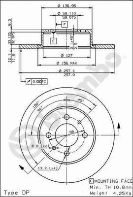 Breco BS 7333 - Тормозной диск autospares.lv