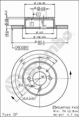 Breco BS 7373 - Тормозной диск autospares.lv