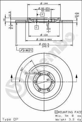 Breco BS 7257 - Тормозной диск autospares.lv