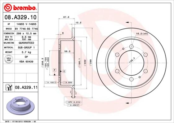 Breco BV 7746 - Тормозной диск autospares.lv