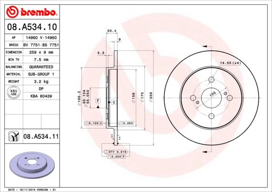 Breco BS 7751 - Тормозной диск autospares.lv