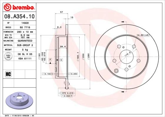 Breco BS 7718 - Тормозной диск autospares.lv