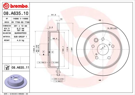 Breco BS 7788 - Тормозной диск autospares.lv