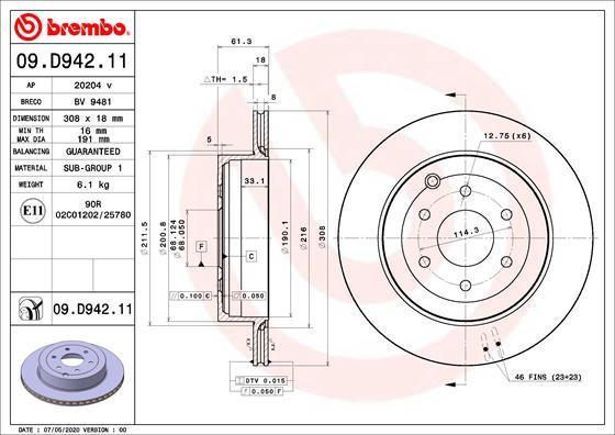 Breco BV 9481 - Тормозной диск autospares.lv