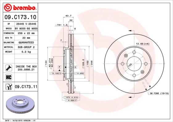 Breco BV 9055 - Тормозной диск autospares.lv