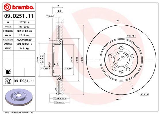 Breco BV 9352 - Тормозной диск autospares.lv