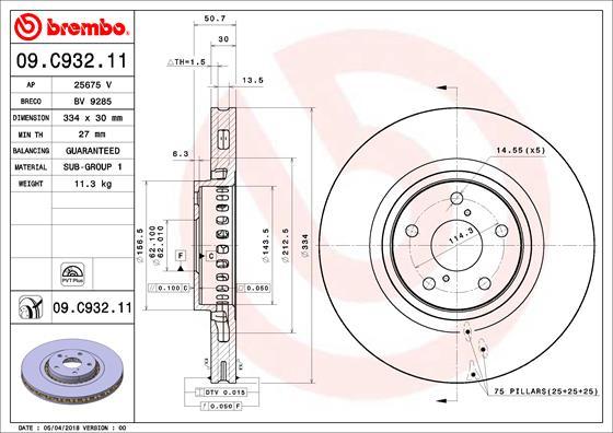 Breco BV 9285 - Тормозной диск autospares.lv