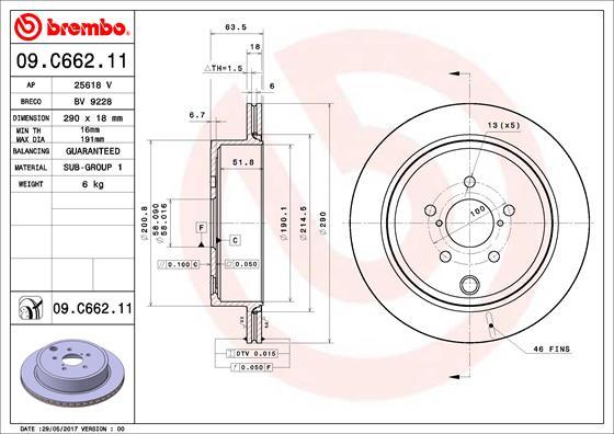 Breco BV 9228 - Тормозной диск autospares.lv