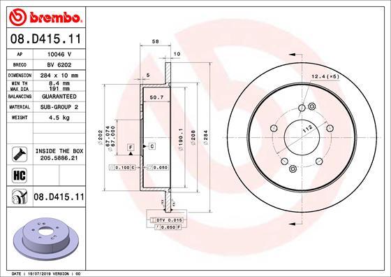 Breco BV 6202 - Тормозной диск autospares.lv