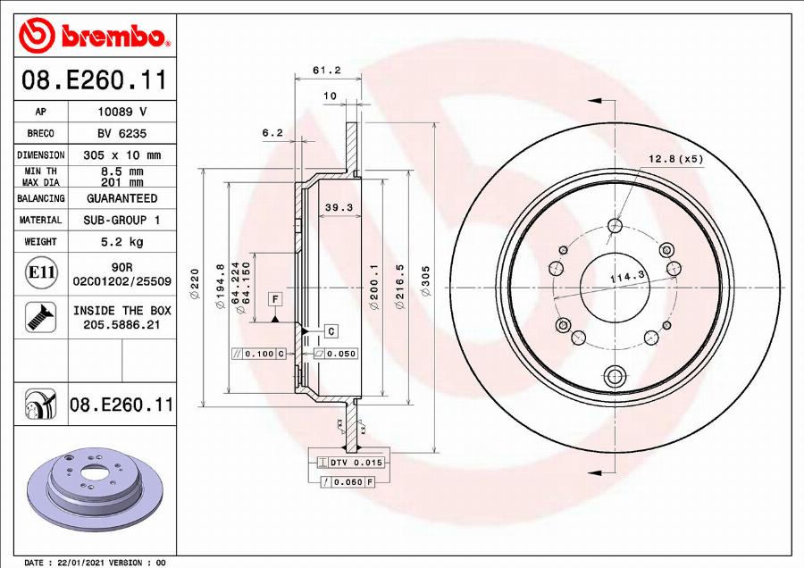 Breco BV 6235 - Тормозной диск autospares.lv