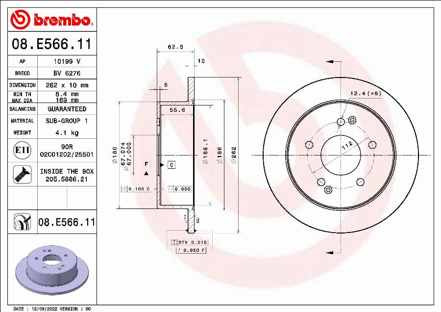 Breco BV 6276 - Тормозной диск autospares.lv