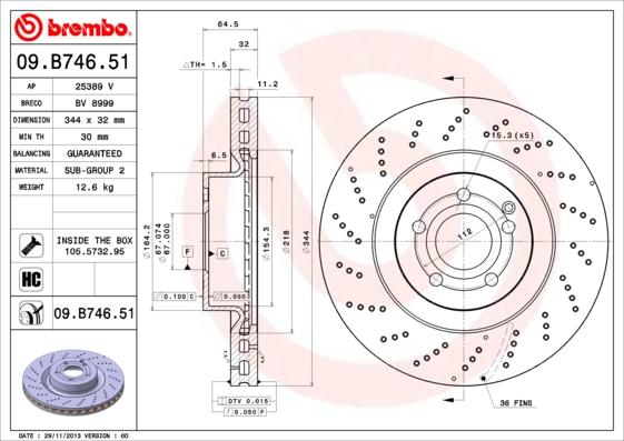 Breco BV 8999 - Тормозной диск autospares.lv