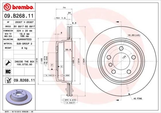 Breco BV 8917 - Тормозной диск autospares.lv