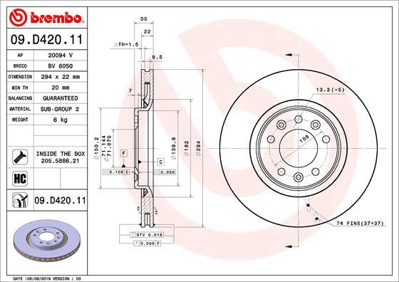 Breco BV 8050 - Тормозной диск autospares.lv