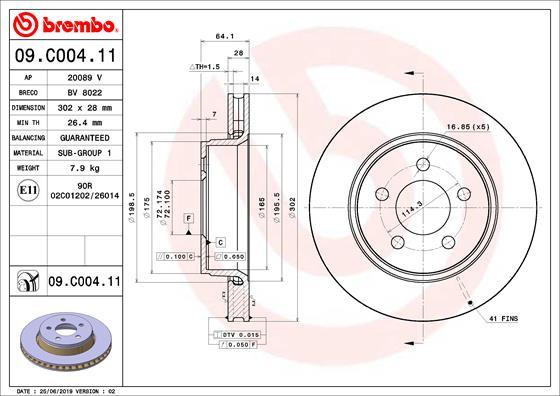 Breco BV 8022 - Тормозной диск autospares.lv