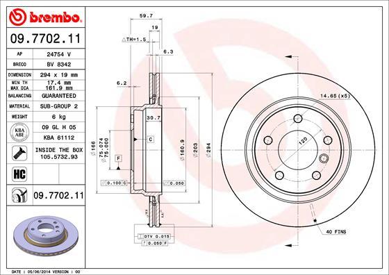 Breco BV 8342 - Тормозной диск autospares.lv