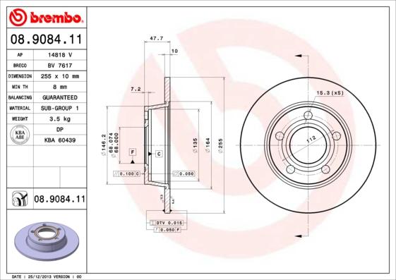 Breco BV 7617 - Тормозной диск autospares.lv