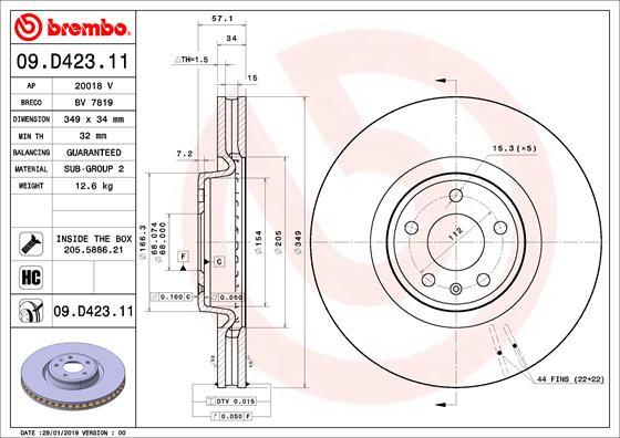 Breco BV 7819 - Тормозной диск autospares.lv