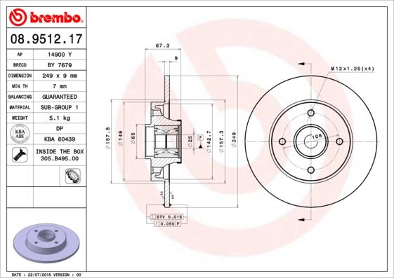 Breco BY 7679 - Тормозной диск autospares.lv