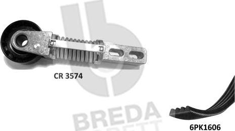 Breda Lorett KCA0044 - Поликлиновый ременный комплект autospares.lv