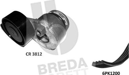 Breda Lorett KCA0042 - Поликлиновый ременный комплект autospares.lv