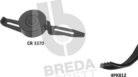 Breda Lorett KCA0057 - Поликлиновый ременный комплект autospares.lv